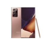 Samsung Galaxy Note 20 Ultra, 128GB, in Mystic Bronze with dual SIM capability, large AMOLED display, and pro-grade triple-camera system.