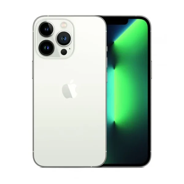 Used Apple iPhone 13 Pro, 256GB in Silver, featuring a Super Retina XDR display, A15 Bionic chip, and pro-grade camera system.